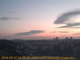 展望カメラtotsucam映像: 戸塚駅周辺から東戸塚方面を望む 2008-08-27(水) dawn