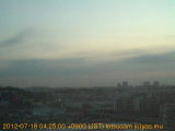 展望カメラtotsucam映像: 戸塚駅周辺から東戸塚方面を望む 2012-07-18(水) dawn