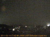 展望カメラtotsucam映像: 戸塚駅周辺から東戸塚方面を望む 2011-02-14(月) dusk